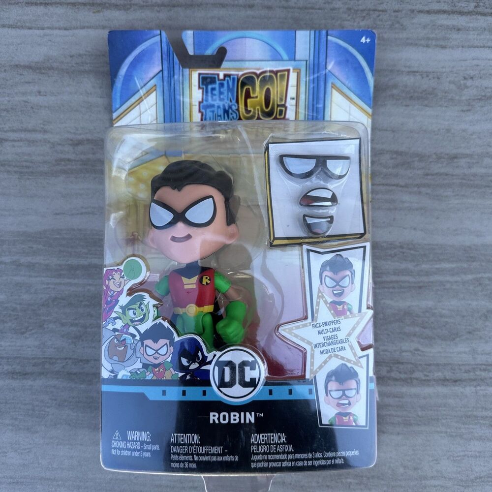 Teen Titans Go Face Swappers Robin Action Figure 6" New! Damaged Package